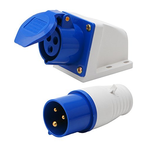 Industrial plug and socket